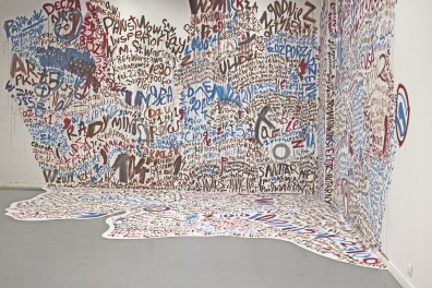 paper monster, 2020, mural